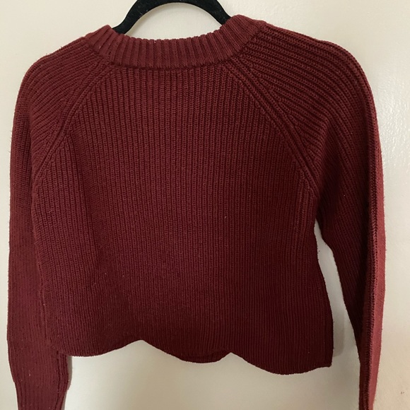 Wilfred Aritzia Sardou Sweater IN BURGUNDY - Picture 4 of 4